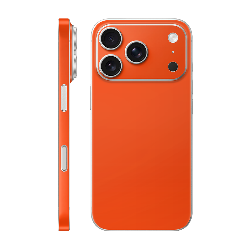 iPhone 17 Pro back + frame Without Logo Neon Orange