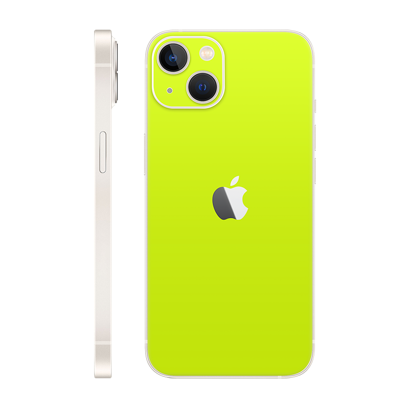 iPhone 13 back only With Logo neon yellow