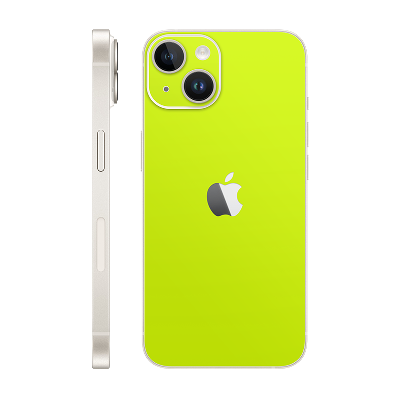 iPhone 14 back only With Logo neon yellow