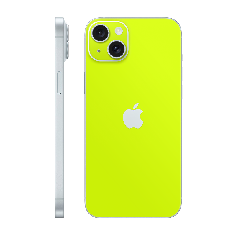 iPhone 15 plus back only With Logo neon yellow