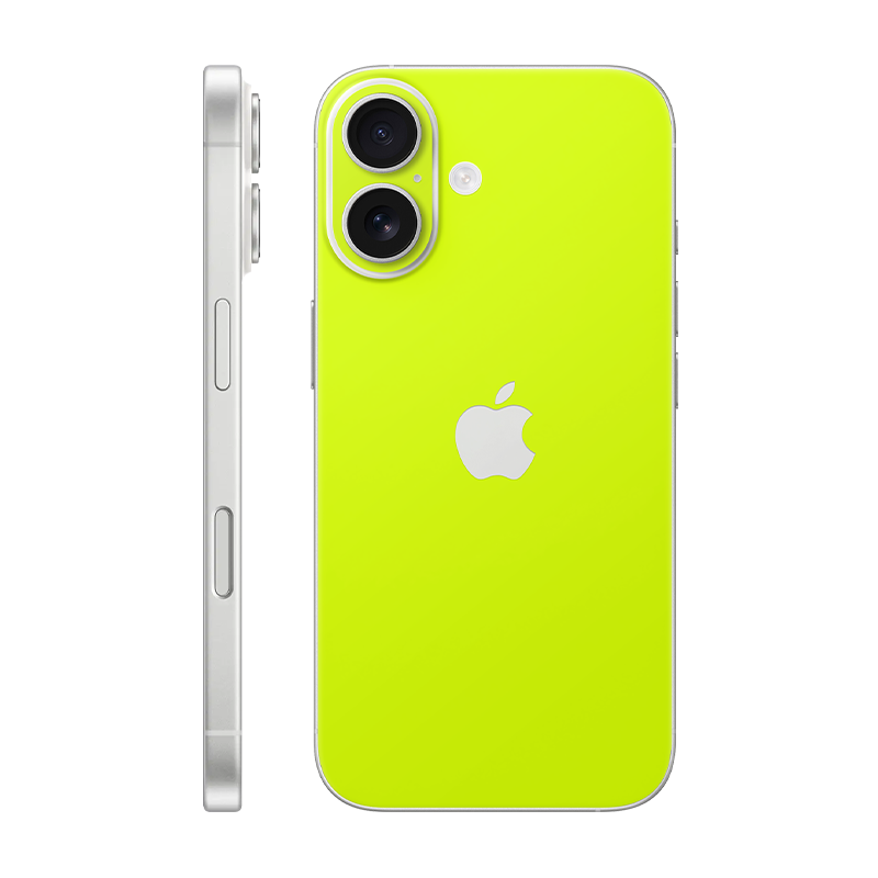 iPhone 16 back only With Logo neon yellow