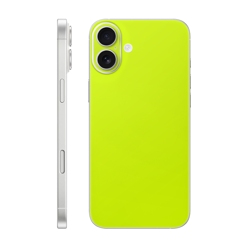 iPhone 16e back only Without Logo neon yellow