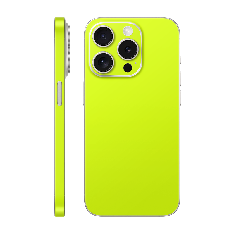 iPhone 15 Pro back + frame Without Logo neon Yellow