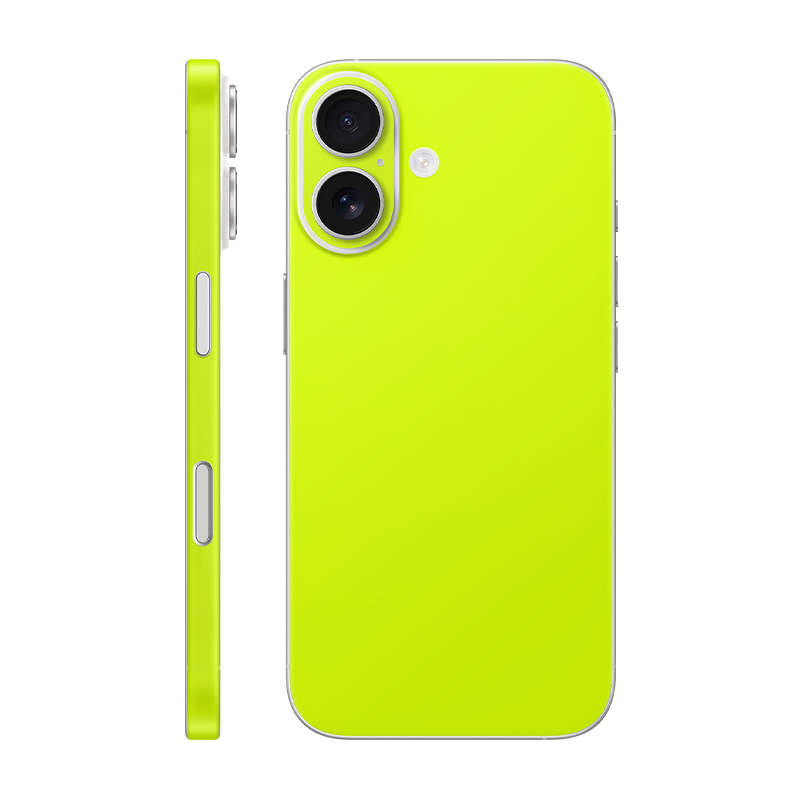 iPhone 16 back + frame Without Logo neon yellow
