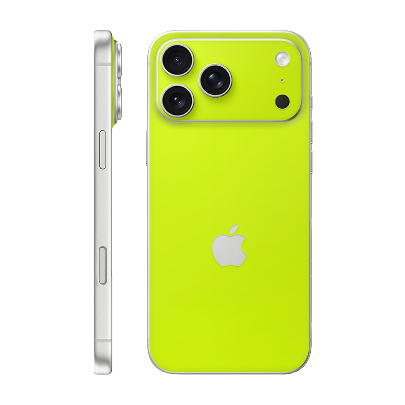 iPhone 17 Pro Max back only With Logo Neon Yellow