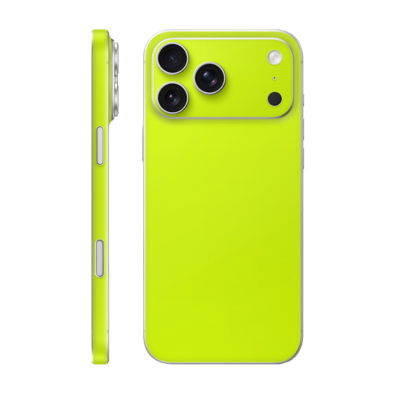 iPhone 17 Pro Max back + frame Without Logo Neon Yellow